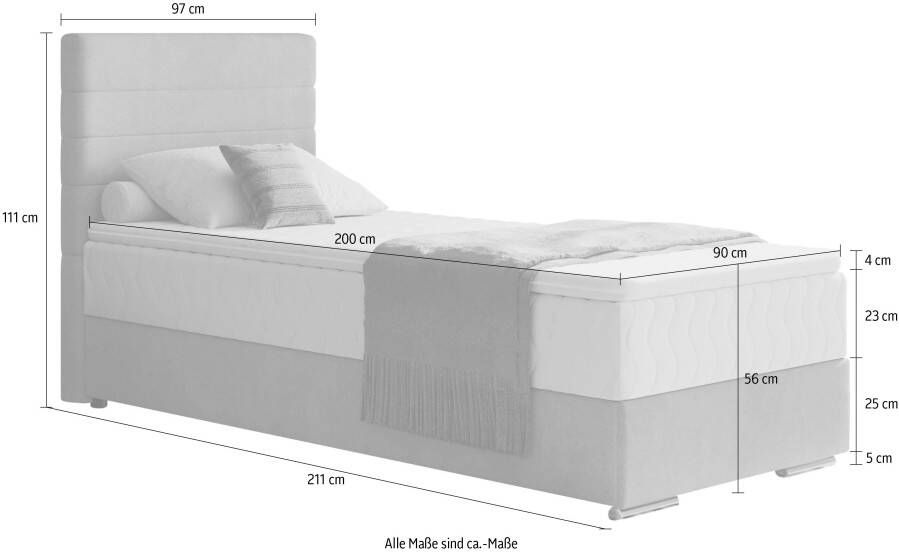 Mr. Couch Boxspring Stratus 2 incl. matrassen en bedlades - Foto 2