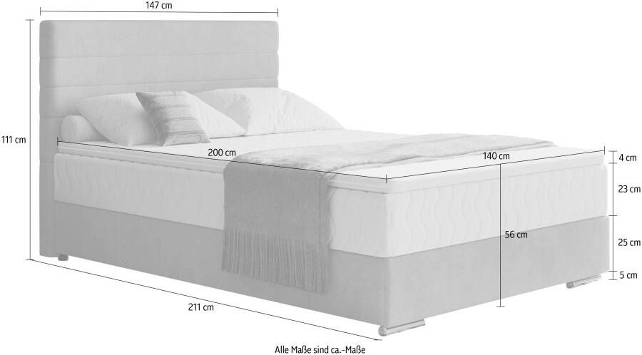 INOSIGN Boxspring Stratus 2 incl. matrassen en bedlades - Foto 2