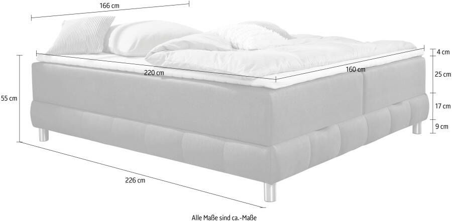 INOSIGN Boxspring Vaasa geschikt voor schuine plafonds inclusief bedlade en matrastopper - Foto 5