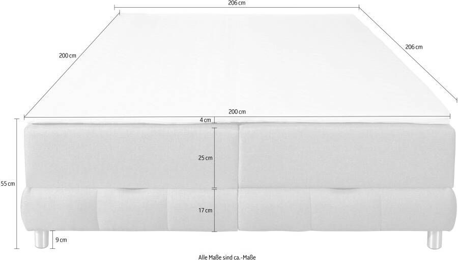 INOSIGN Boxspring Vaasa geschikt voor schuine plafonds inclusief bedlade en matrastopper - Foto 3