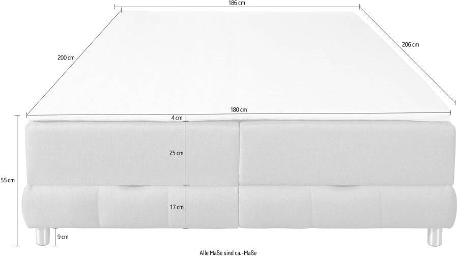 INOSIGN Boxspring Vaasa geschikt voor schuine plafonds inclusief bedlade en matrastopper - Foto 3