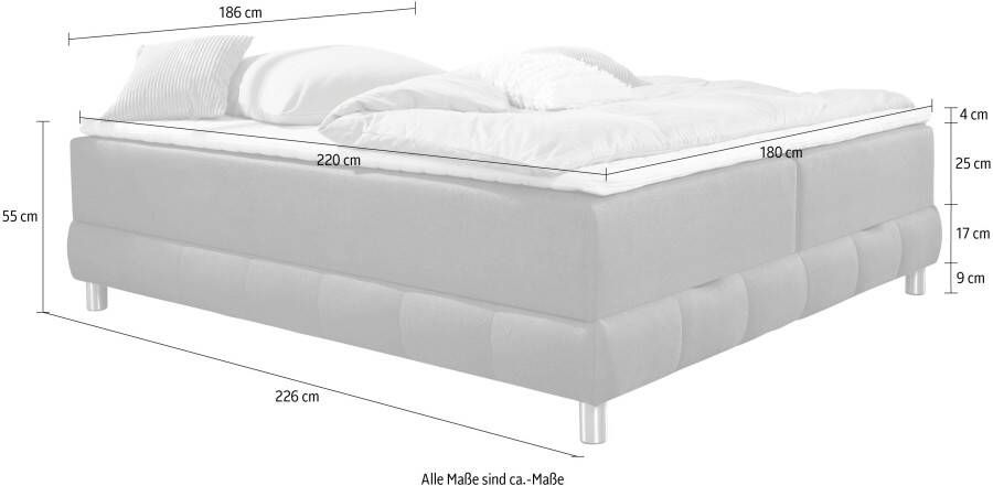 INOSIGN Boxspring Vaasa geschikt voor schuine plafonds inclusief bedlade en matrastopper - Foto 6