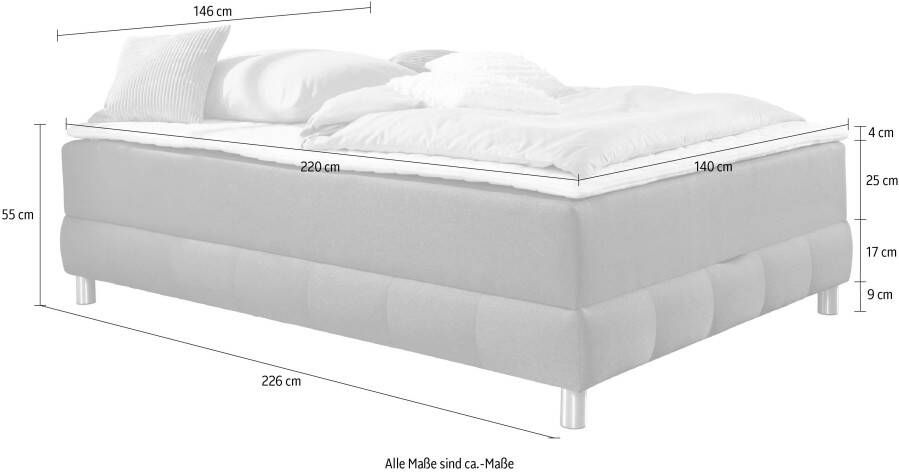 INOSIGN Boxspring Vaasa geschikt voor schuine plafonds inclusief bedlade en matrastopper - Foto 6