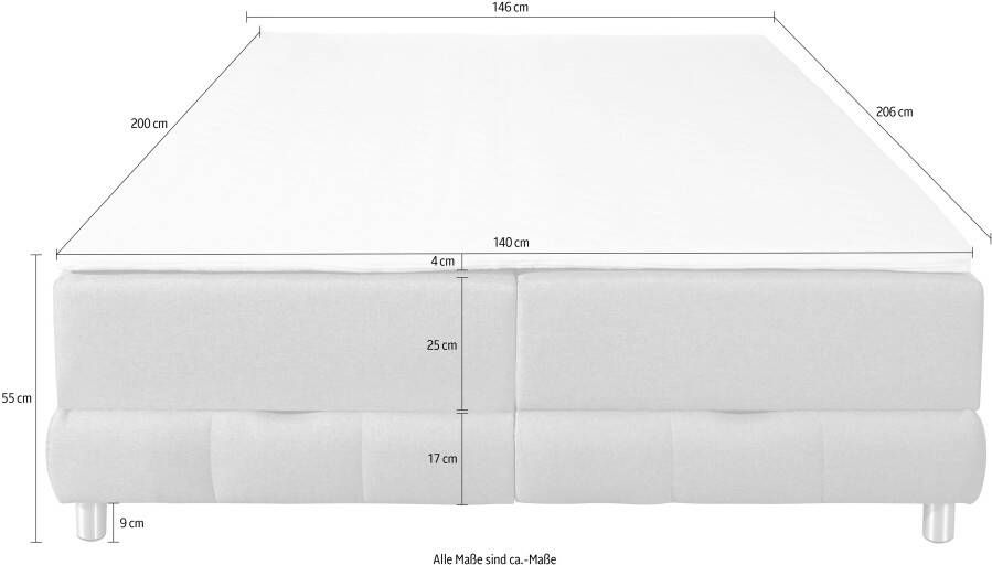 INOSIGN Boxspring Vaasa geschikt voor schuine plafonds inclusief bedlade en matrastopper - Foto 4