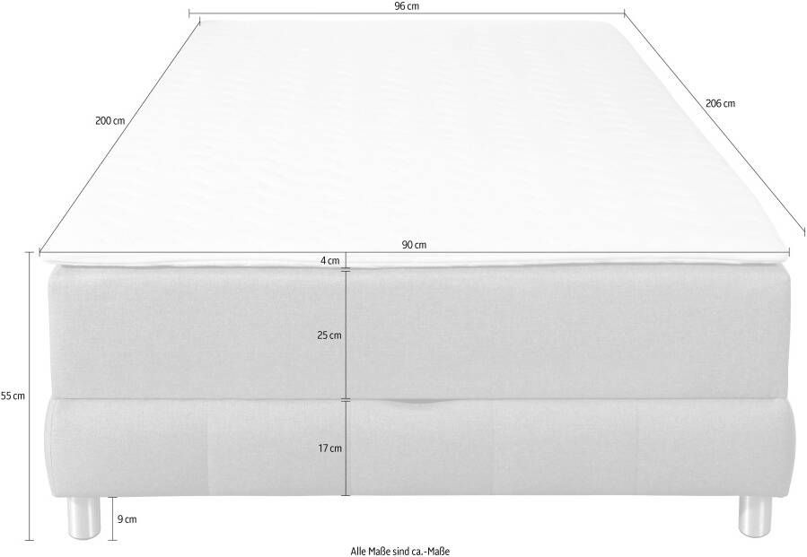 INOSIGN Boxspring Vaasa geschikt voor schuine plafonds inclusief bedlade en matrastopper - Foto 3
