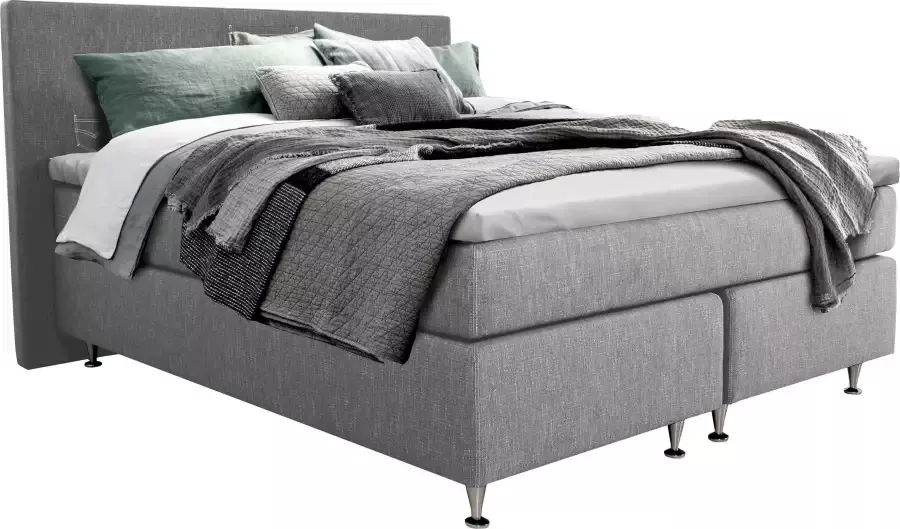 INOSIGN Boxspring Zahara incl. topmatras bijzondere highlight: opgestikte jeanszakken look - Foto 5