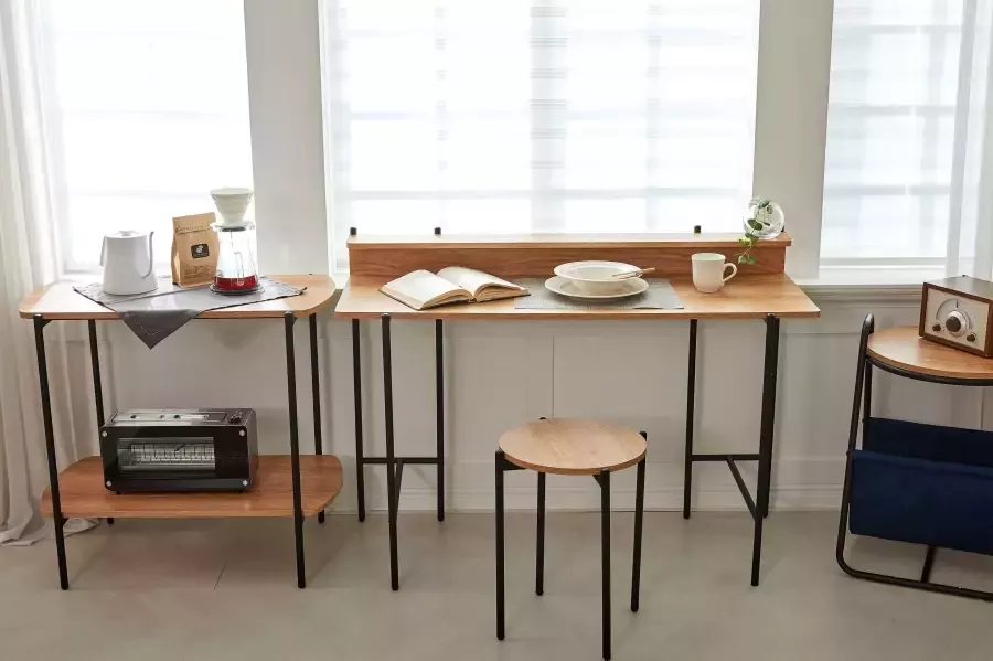 INOSIGN Bureau Knur Werkblad acacia decor geschikt voor het thuiskantoor laptoptafel - Foto 5
