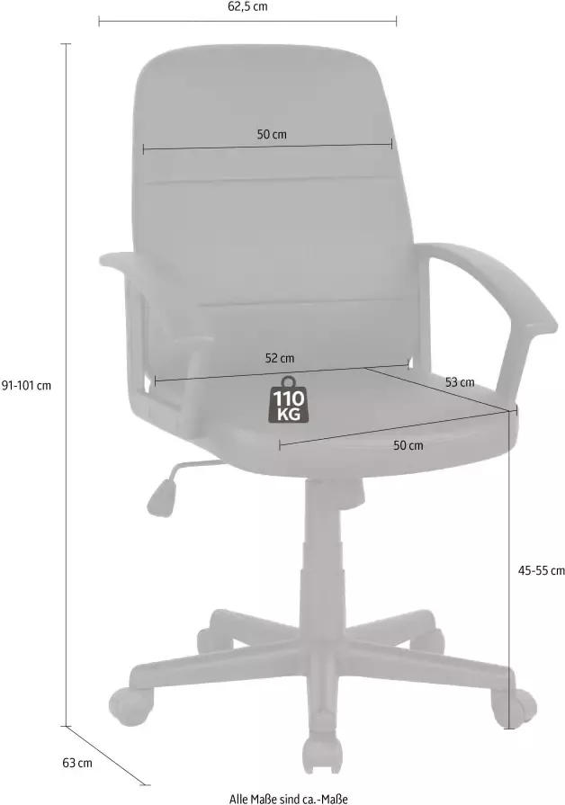 INOSIGN Bureaustoel Chefsessel comfortabel bekleed ideaal voor de home office (thuiswerken) - Foto 1