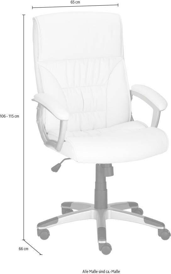 INOSIGN Bureaustoel Flori met lendensteun & schommelfunctie ergonomische directiestoel - Foto 3
