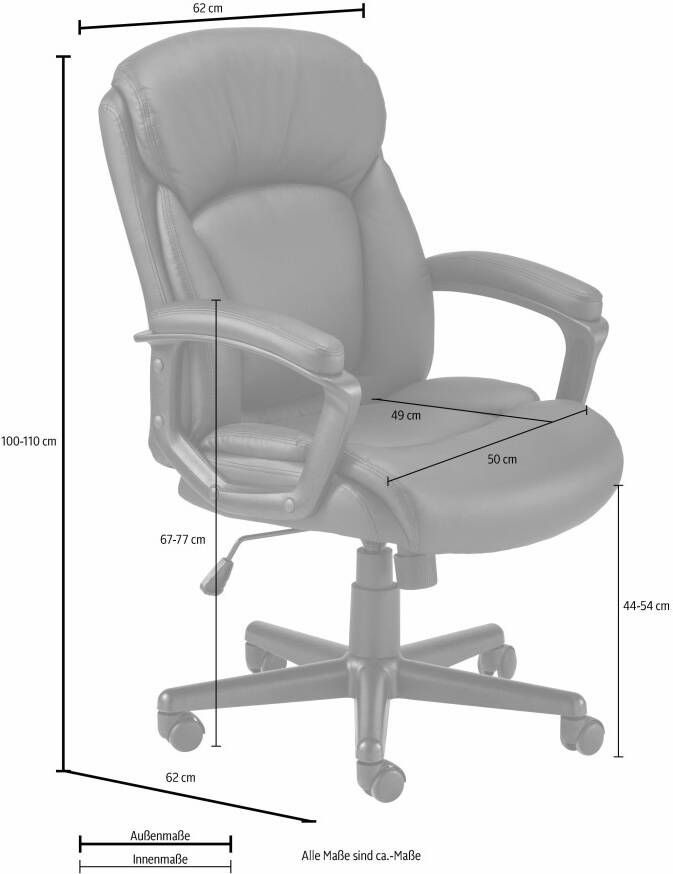 INOSIGN Bureaustoel Julia comfortabele bekleding veel ergonomische functies - Foto 1