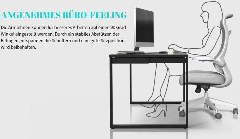 INOSIGN Bureaustoel Toico design bureaustoel ergonomische rugleuning lendensteun & opklapbare armleuningen - Foto 7