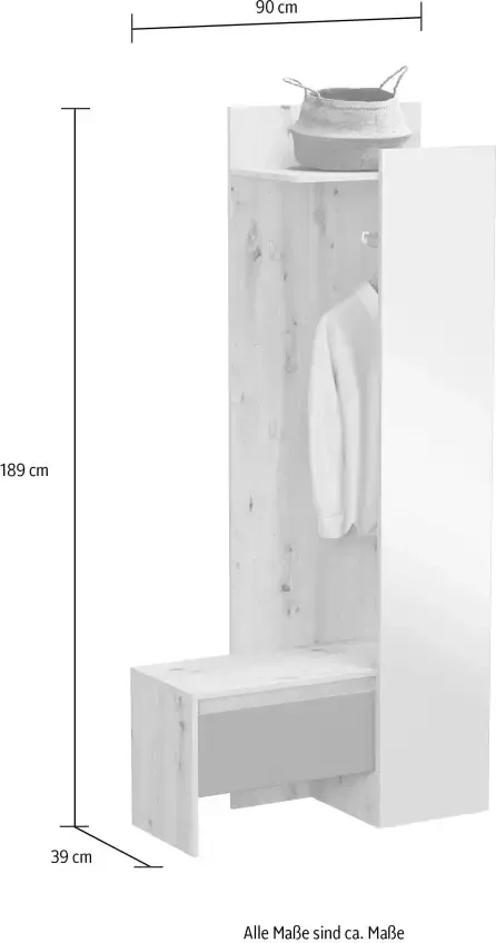 INOSIGN Compact kapstokmeubel Trosa Breedte 90-130 cm - Foto 7