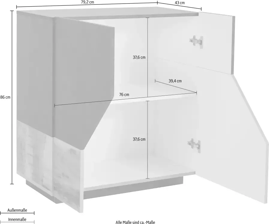 INOSIGN Dressoir Alien Breedte ca. 79 2 cm - Foto 2