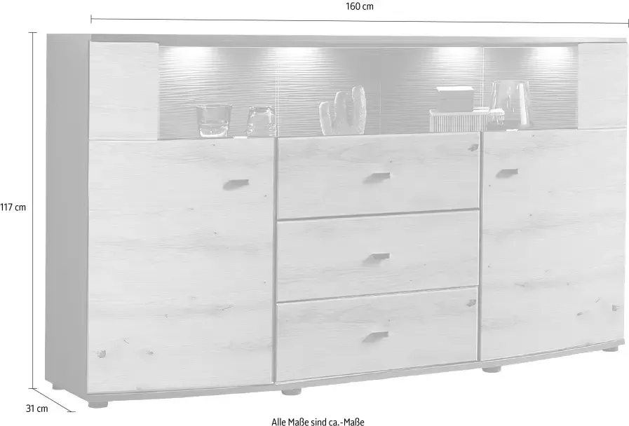 INOSIGN Dressoir Flori Commode breedte 160 cm - Foto 5