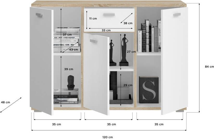 INOSIGN Dressoir Odense Breedte 120 cm - Foto 4