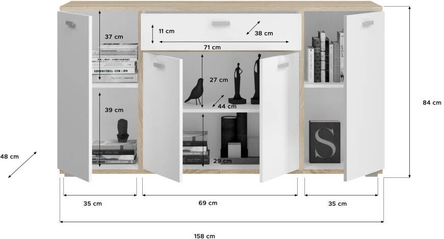 INOSIGN Dressoir Odense Breedte 158 cm - Foto 6