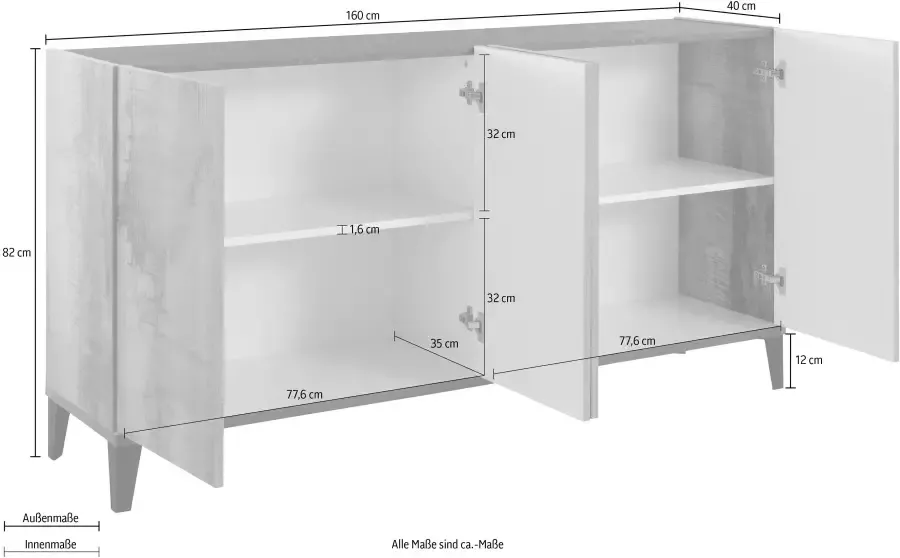 INOSIGN Dressoir SUNRISE Breedte 160 cm - Foto 3