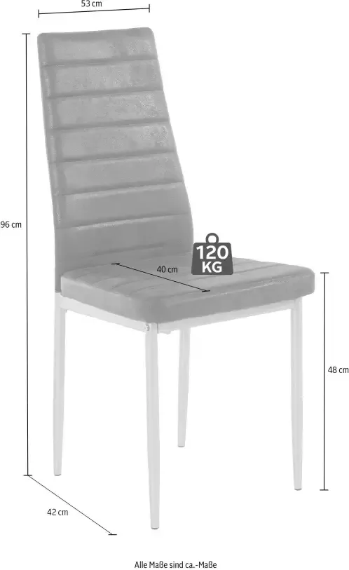 INOSIGN Eethoek 0 met eettafel lynn breedte 120 cm en 4 x stoel kate (set 5-delig) - Foto 4