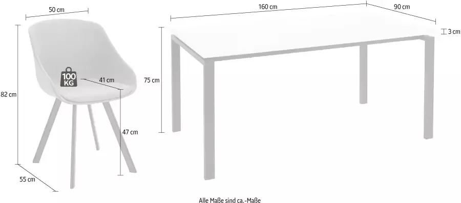 INOSIGN Eethoek met 4 stoelen (5-delig) - Foto 4