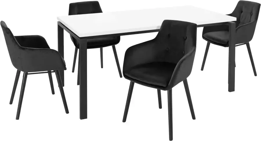 INOSIGN Eethoek Bradford met 4 stoelen (set 5-delig) - Foto 4