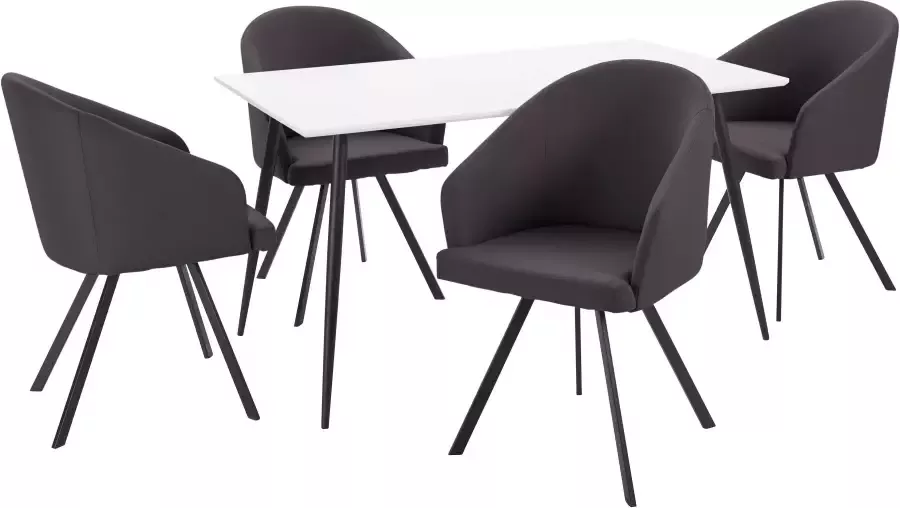 INOSIGN Eethoek BARRY met 4 stoelen (set 5-delig) - Foto 4