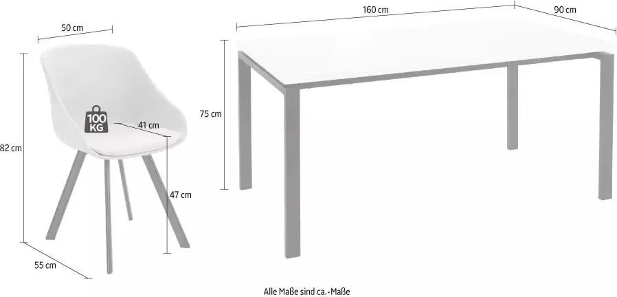 INOSIGN Eethoek met 4 stoelen (5-delig) - Foto 4