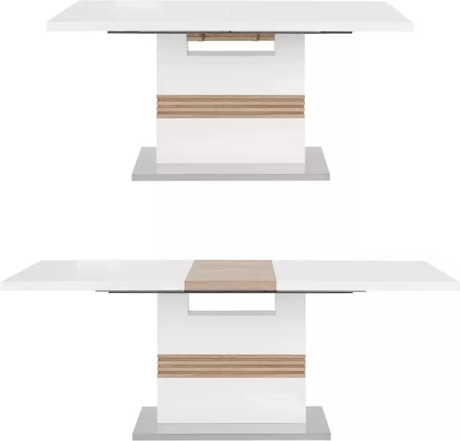 INOSIGN Eethoek Perez Lola met 4 stoelen tafel uittrekbaar breedte 160-200 cm (set 5-delig) - Foto 1