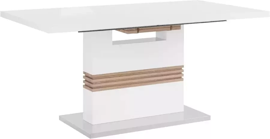 INOSIGN Eethoek Perez paars met 4 stoelen tafel uittrekbaar breedte 160-200 cm (set 5-delig) - Foto 4