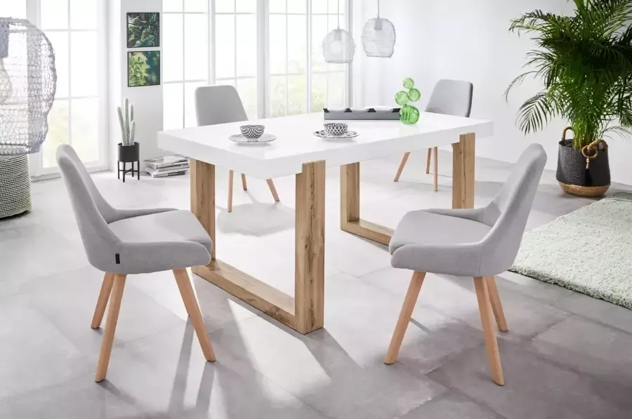 INOSIGN Eettafel Solid wit hoogglanzend tafelblad in twee verschillende afmetingen - Foto 2