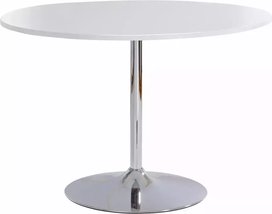 INOSIGN Eettafel Trompet rond ø 110 cm tafelblad hoogglans-wit - Foto 9