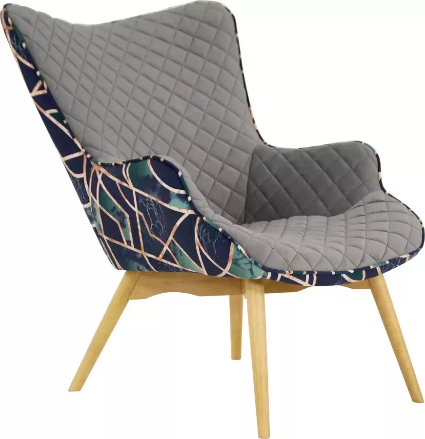 INOSIGN Fauteuil Duke print Ruitstructuurmotief op de zitting en deco-stof aan de achterkant - Foto 1