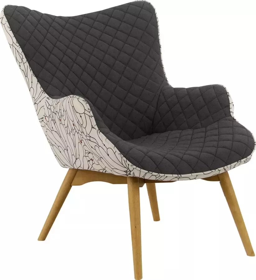 INOSIGN Fauteuil Duke print Ruitstructuurmotief op de zitting en deco-stof aan de achterkant