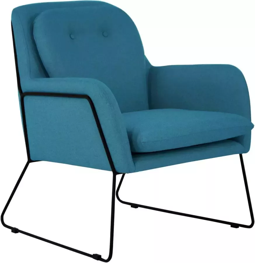 INOSIGN Fauteuil Flin met knopen en kussen-look achter