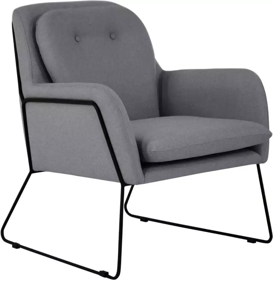 INOSIGN Fauteuil Flin met knopen en kussen-look achter - Foto 1