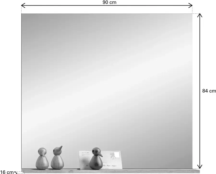 INOSIGN Garderobespiegel Riga B x D x H ca.: 90 x 16 x 84 cm 1 Plank - Foto 2