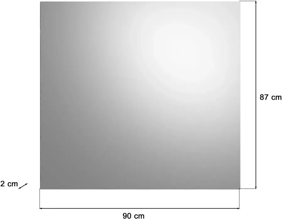 INOSIGN Garderobespiegel Siena B x H x D ca.: 90 x 87 x 2 cm inclusief Montagemateriaal (1 stuk) - Foto 3