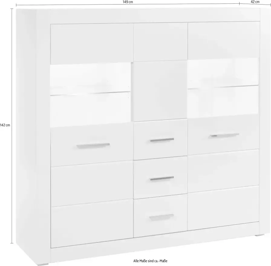 INOSIGN Highboard Bianco Breedte 149 cm - Foto 3