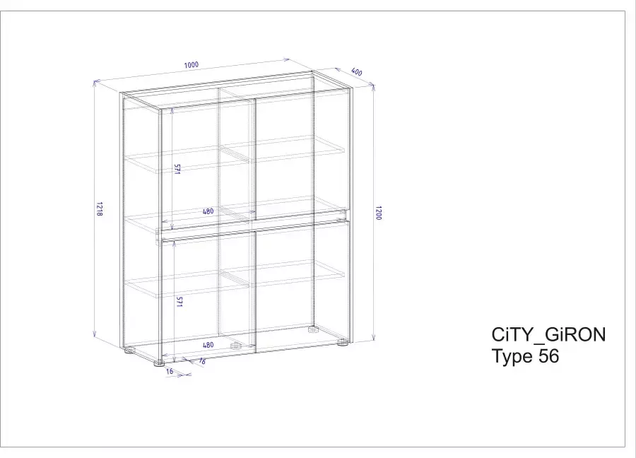 INOSIGN Highboard City Giron Hoogte ca. 120 cm - Foto 3