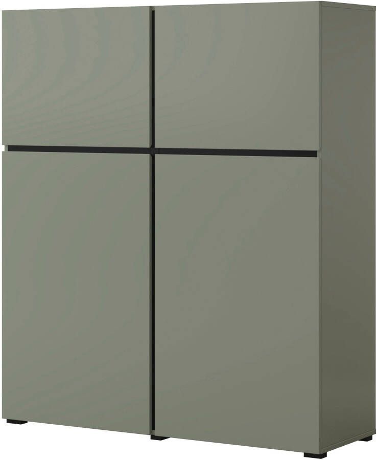 INOSIGN Highboard Cross moderne grifflose Hochkommode mit 4 Türen Türkommode - Foto 4