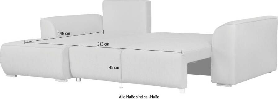 INOSIGN Hoekbank BEATRICE optionele slaapbank met bedlade B D H: 265 170 86 cm - Foto 8