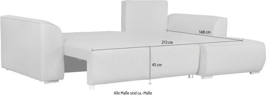 INOSIGN Hoekbank BEATRICE optionele slaapbank met bedlade B D H: 265 170 86 cm - Foto 8