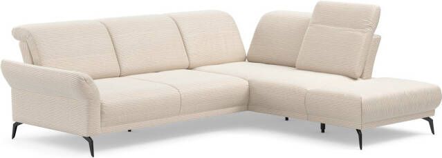 INOSIGN Hoekbank Coco L-vorm Verstelbare zitdiepte armleuning en hoofdeind cordbekleding poothoogte 15 cm - Foto 11