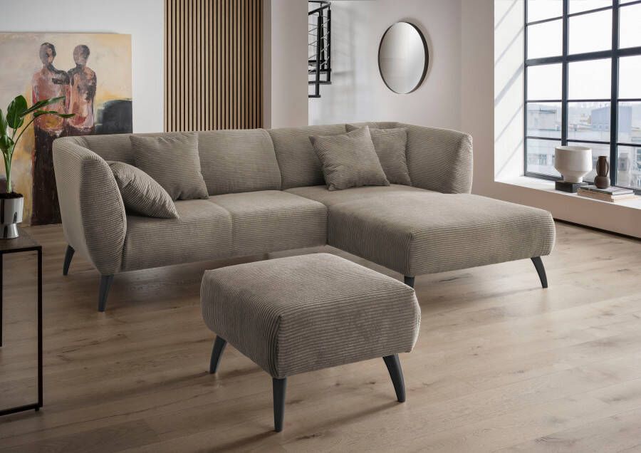 INOSIGN Hoekbank Colori gestoffeerde meubelen met tijdloos elegante rugleuning. L-vorm - Foto 4