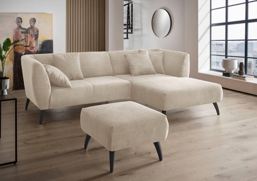 INOSIGN Hoekbank Colori gestoffeerde meubelen met tijdloos elegante rugleuning. L-vorm - Foto 4