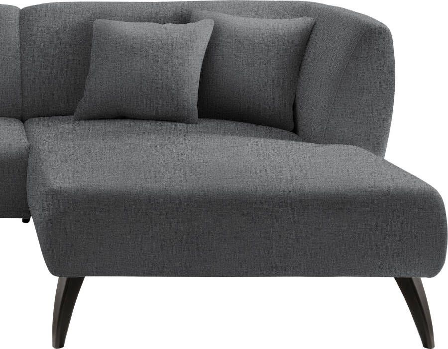 INOSIGN Hoekbank Colori L-vorm Houtkleur voetkeuze inclusief 4x sierkussens - Foto 3
