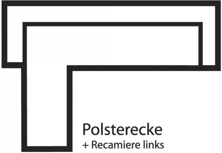 INOSIGN Hoekbank Henry met metalen poten in een modern design