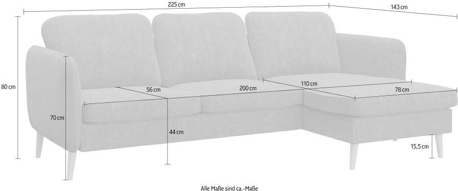 INOSIGN Hoekbank Ikano Massief houten constructie zigzag vering in de zitting - Foto 4