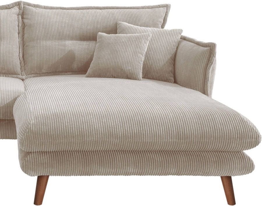 INOSIGN Hoekbank Lazio modern en comfortabel smalle armleuningen geweldige detailafwerking