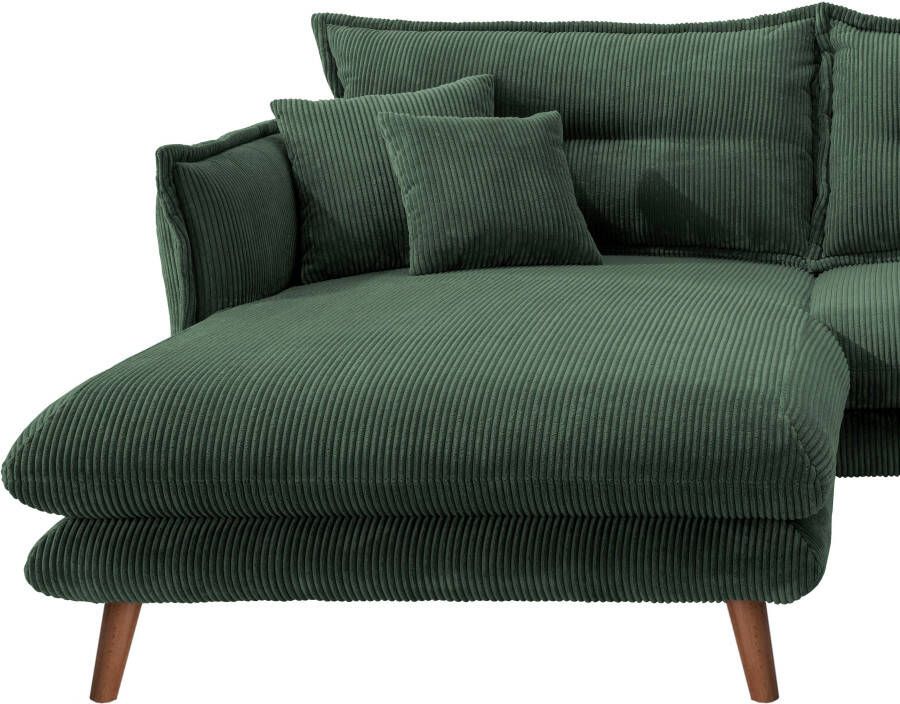 INOSIGN Hoekbank Lazio modern en comfortabel smalle armleuningen geweldige detailafwerking