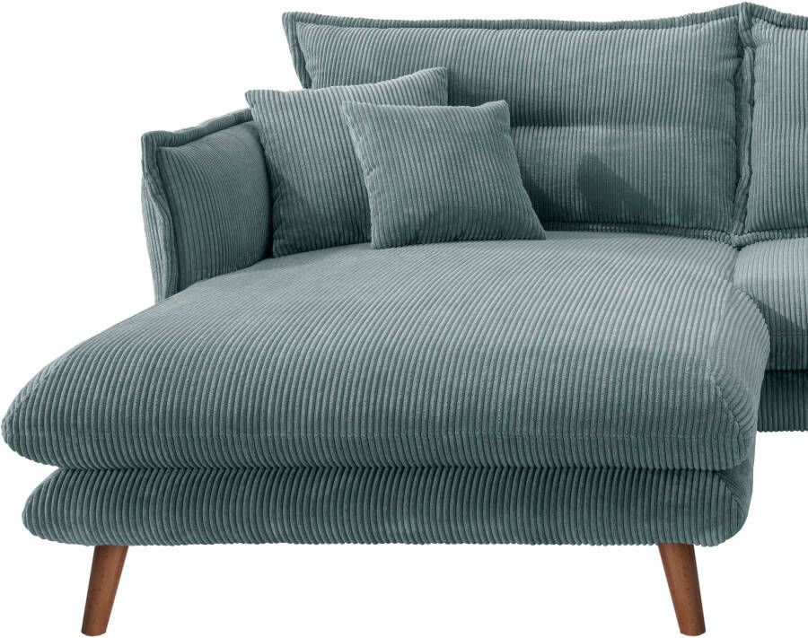 INOSIGN Hoekbank Lazio modern en comfortabel smalle armleuningen geweldige detailafwerking